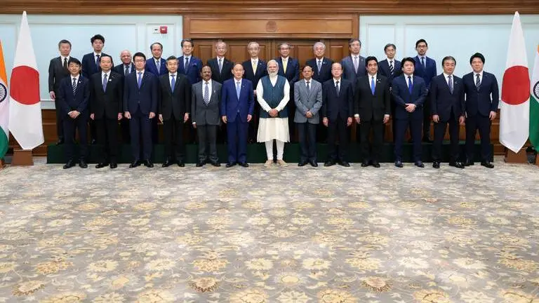 Former Japan PM pitches for improving business environment in India for Japanese companies Modi Suga meeting