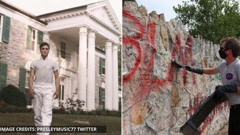 Elvis Presley's Graceland property defaced, spray painted with Black Lives Matter Elvis Presley's Graceland