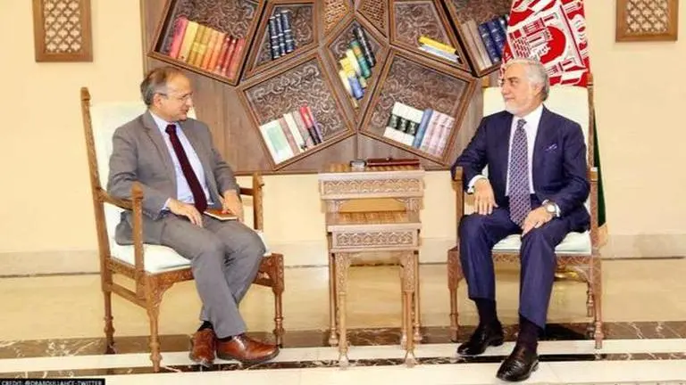 Afghanistan's chief peace negotiator Abdullah meets India's envoy amid war with Taliban Afghan peace talks