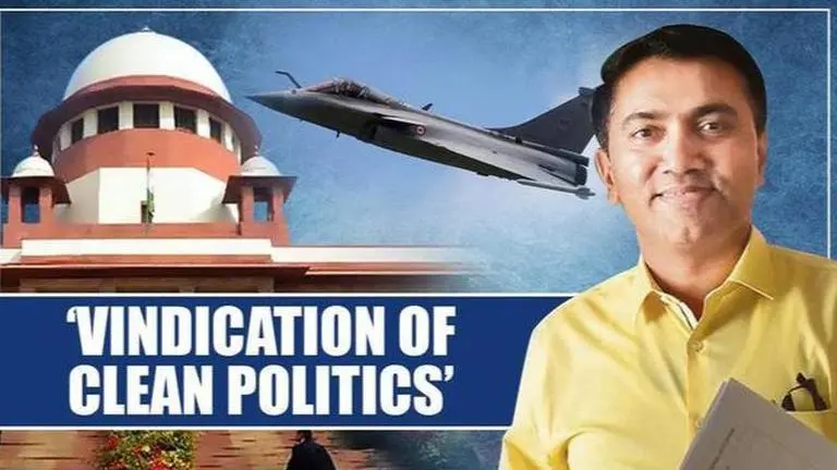 Goa CM Sawant calls SC verdict on Rafale a 'vindication' of Parrikar's clean politics Pramod