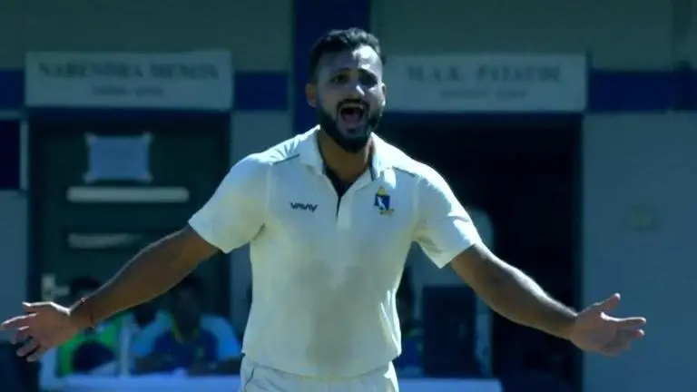 Akash Deep celebrating a wicket