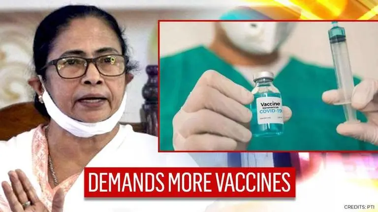 Mamata Banerjee demands centre to provide more COVID vaccines in West Bengal: Sources Mamata Banerjee