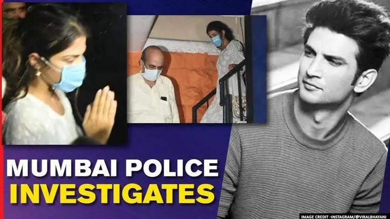 Sushant's death: Rhea Chakraborty leaves police station after 9 hours, surrounded by media
