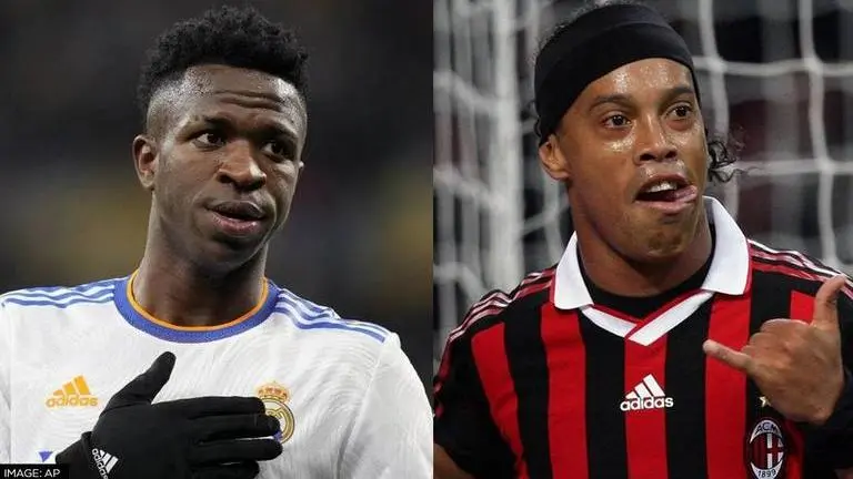 Vinicius Jr pays homage to Ronaldinho, replicates Brazil legend's iconic 'Joga Bonito' Vinicius Jr replicates Ronaldinho's Joga Bonita style