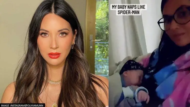 Olivia Munn shares a glimpse of her son Malcolm sleeping in the Spider-Man pose; See Olivia Munn, Malcolm