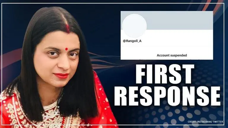 Rangoli Chandel issues first response after suspension of Twitter account over tweet