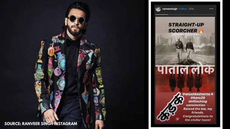 Ranveer Singh reviews Anushka Sharma's 'Paatal Lok', calls it a ‘straight-up scorcher’ Ranveer Singh