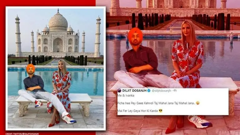 Ivanka Trump has sweetest response as Diljit Dosanjh puts himself in her Taj Mahal picture Ivanka Trump has sweetest response as Diljit Dosanjh puts himself into her Taj Mahal pic