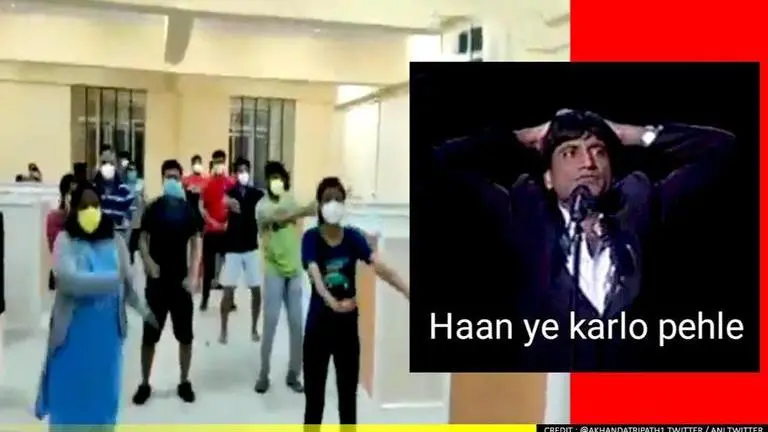 Karnataka: Asymptomatic COVID-19 patients organise flash mob at care centre, watch Karnataka: COVID-19 patients organise flash mob at care centre