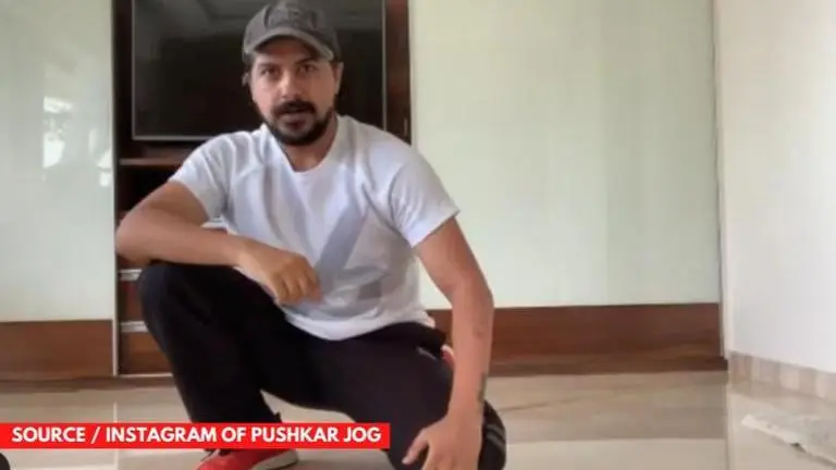 Pushkar Jog takes a leaf from Virat Kohli's book, joins the flying pushup challenge; Watch Pushkar Jog
