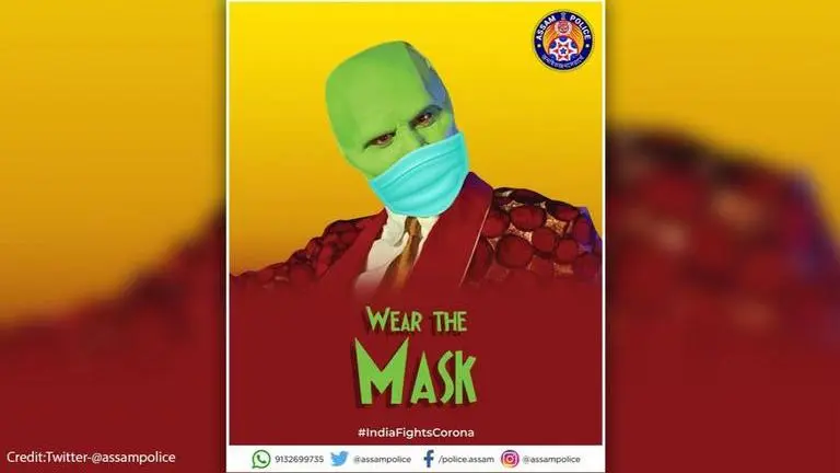 Assam Police use Jim Carrey's 'The Mask' reference to spread COVID-19 awareness Assam Police