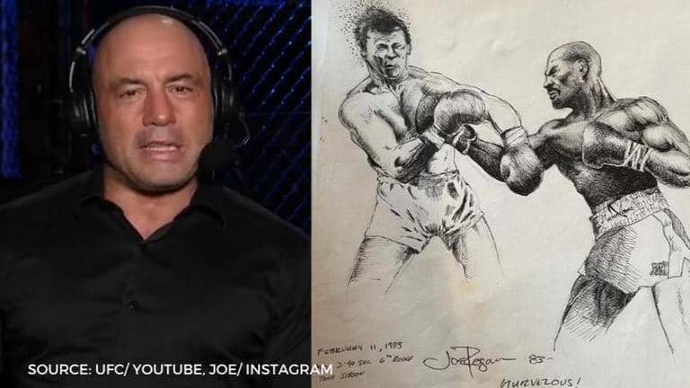 Joe Rogan pays tribute to Marvellous Marvin Hagler by sharing sketch he ...