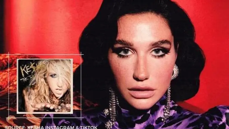 Kesha recreates album cover of her hit song 'TiK ToK' as a challenge on TikTok kesha