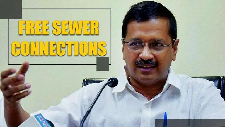 Delhi CM Arvind Kejriwal announces free sewer connection scheme Kejriwal