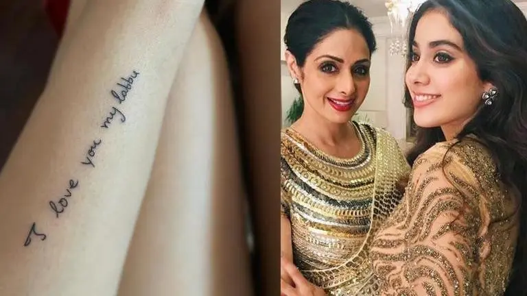 Janhvi Kapoor gets mother Sridevi's handwritten note tattooed: 'I love you my labbu' Janhvi Kapoor