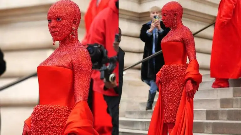 'Red' Doja Cat grabs attention as she dazzles in 30,000 crystals at Paris Fashion Week Doja Cat