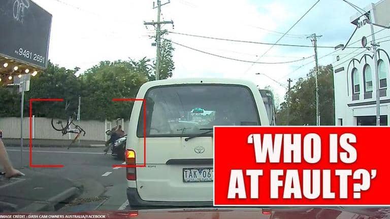 Melbourne: Cyclist flies over car bonnet after crash; netizens split ...