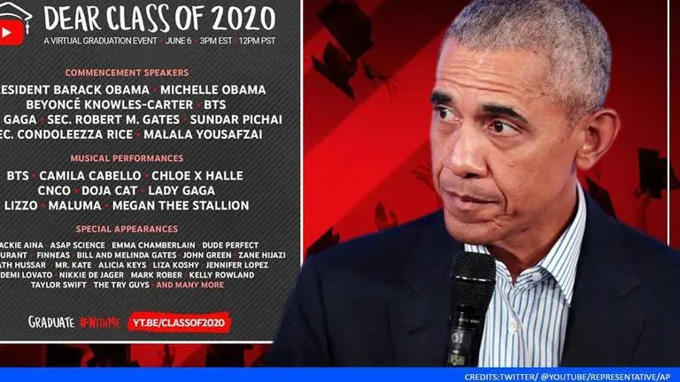 'Dear Class of 2020': Barack Obama to headline YouTube virtual graduation with J'Lo & more YouTube