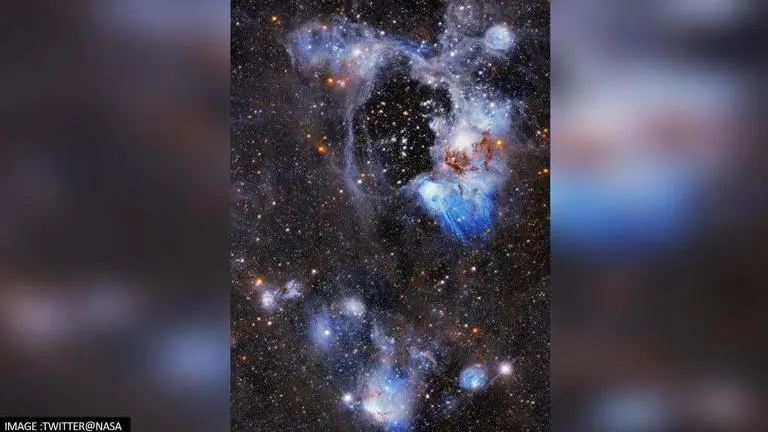 NASA Hubble shares incredible image of mysterious 'superbubble' in N44 nebula Superbubble