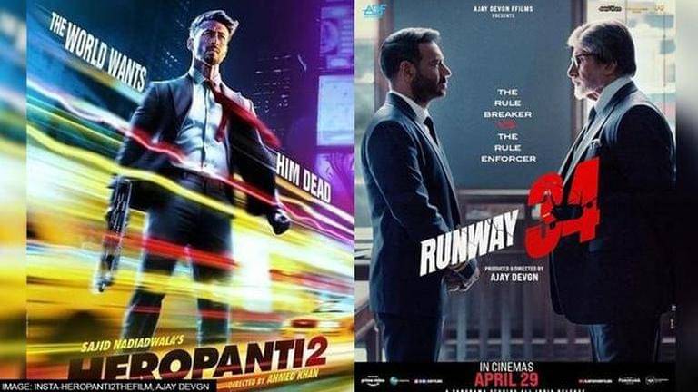 'runway 34' vs 'heropanti 2' box office collection, day 4: ajay devgn starrer takes lead
