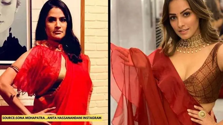 Sona Mohapatra Vs Anita Hassanandani fashion face-off: Who wore the red sari better? Sona Mohaptra