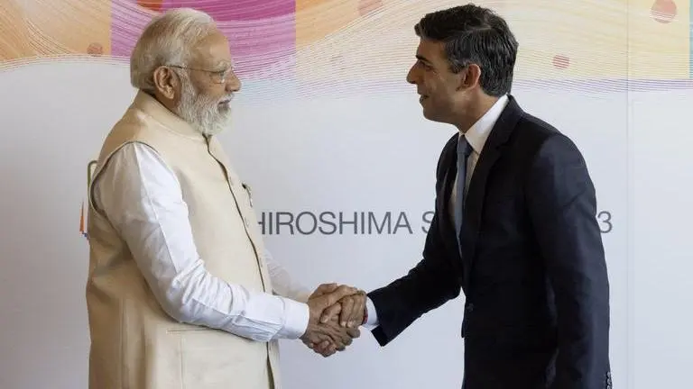 PM Modi, UK PM Sunak agree to work towards ‘ambitious’ FTA during talks in Japan India-UK
