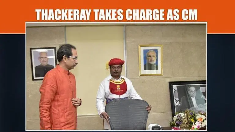 Uddhav Thackeray takes charge as Maharashtra's CM, pictures here Uddhav Thackeray