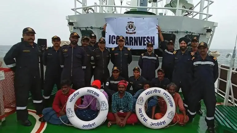 Kerala: Indian Coast Guard rescues 5 fishermen stranded at sea in Thrissur Kerala