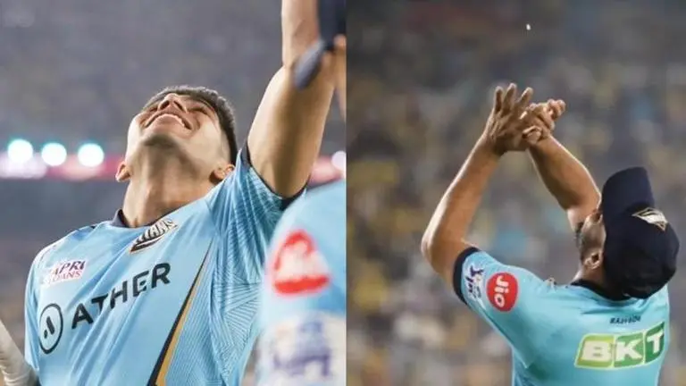 CSK vs GT: Shami and Shubman Gill frolic on ground as rain hampers IPL final - WATCH Mohammed Shami and Shubman Gill