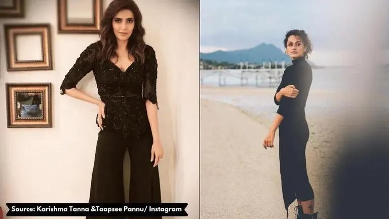 Karishma Tanna VS Taapsee Pannu: Who wore the black ensemble better? Karishma Tanna