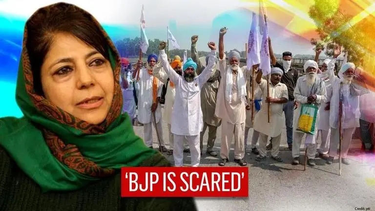 Mehbooba Mufti draws farmers' protest parallel to J&K; says BJP's nerves & failure visible Farmers' protest