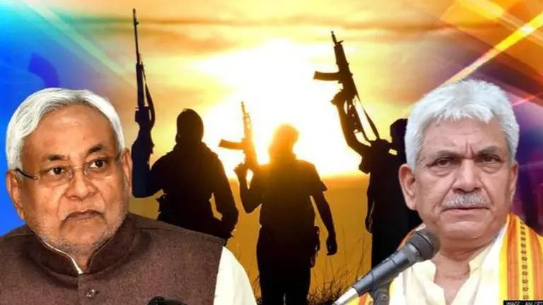 L-G Sinha condemns murder of civilians in Jammu & Kashmir; Bihar CM announces ex-gratia Manoj Sinha