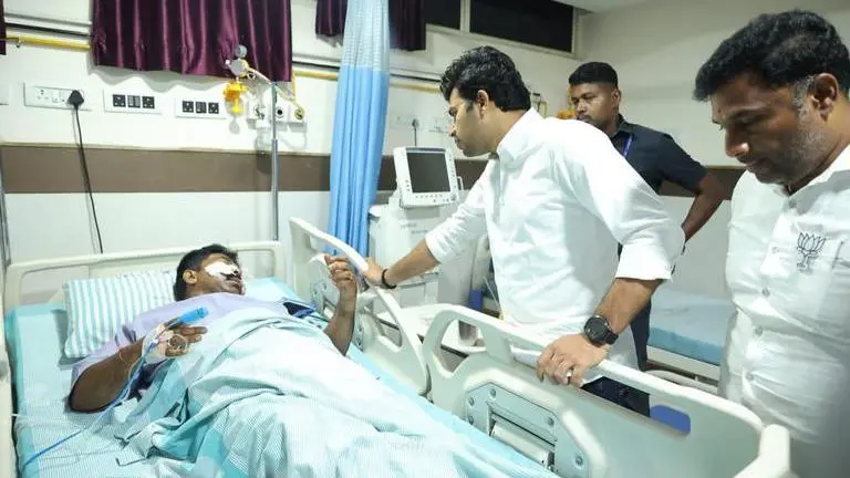 BJP worker assaulted in Bengaluru; MP Tejasvi Surya accuses 'Congress rowdies' of violence Karnataka polls