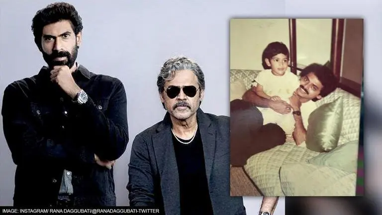 Rana Daggubati expresses joy after seeing his childhood pic with uncle Venkatesh Daggubati Rana Daggubati, Venkatesh Daggubati