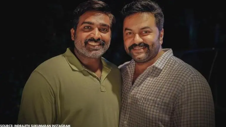 Indrajith Sukumaran shares photo with co-star Vijay Sethupathi as he joins '19(1)(a)' set Indrajith Sukumaran