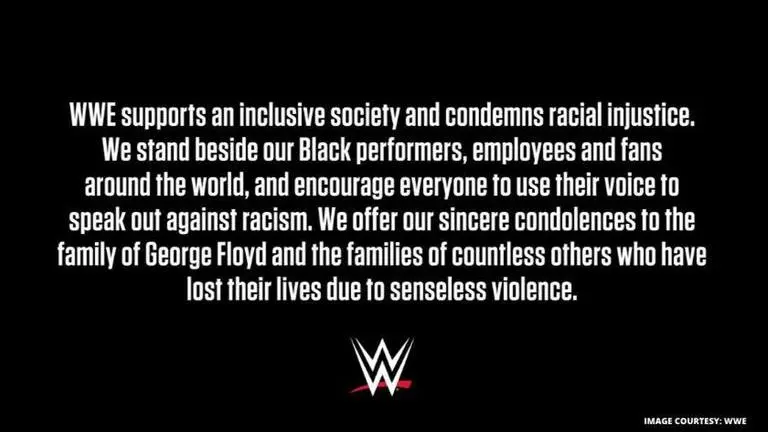 WWE statement on George Floyd's murder supports protestors, condemns racial injustice WWE statement