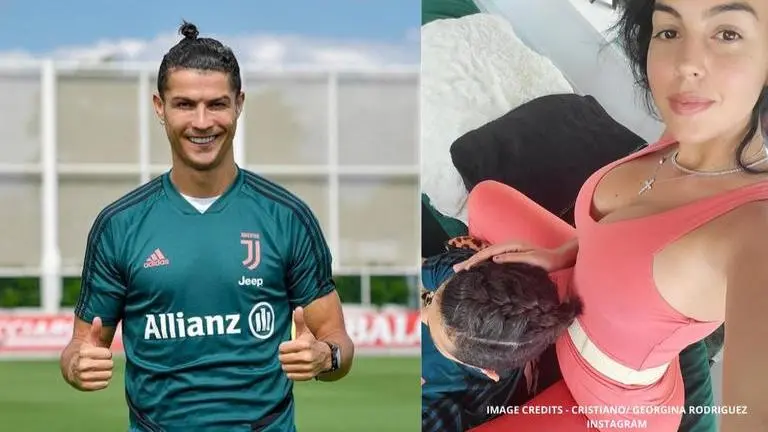 Georgina Rodriguez braids Cristiano Ronaldo's hair ahead of return to Juventus training Georgina Rodriguez