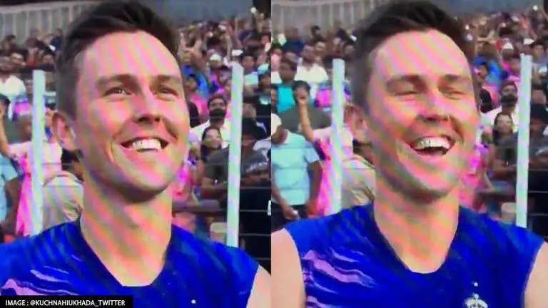 Watch: Trent Boult's golden expressions while listening to 'Vande Mataram' goes viral Trent Boult, IPL 2022, AR Rahman, IPL 2022 Final, RR vs GT, Trent Boult vande mataram, Trent Boult AR Rahman, IPL closing ceremony