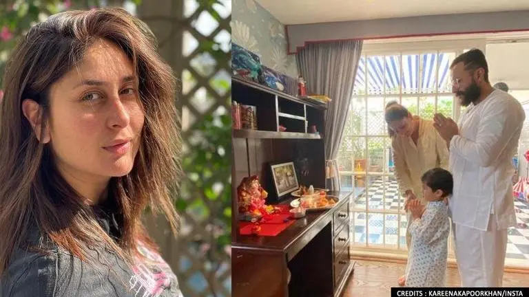 Kareena Kapoor clocks Ganesh Chaturthi with loves of her life; shares Taimur's clay Bappa Kareena Kapoor's Ganesh Chaturthi celebration
