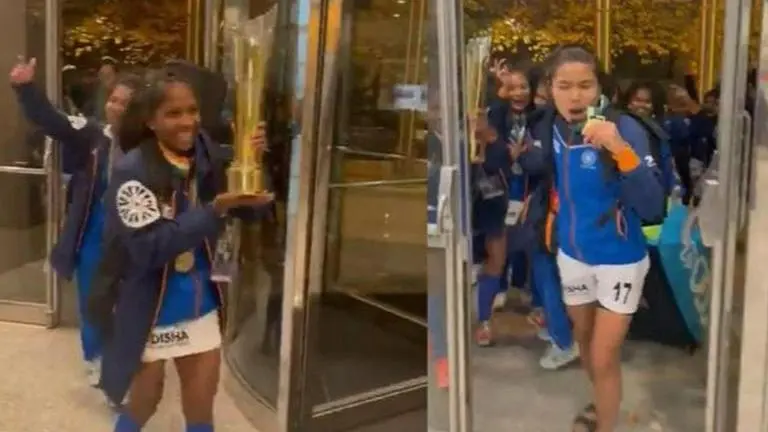 Watch: Celebrations by Indian women's hockey team after FIH Nations Cup win, goes viral hockey