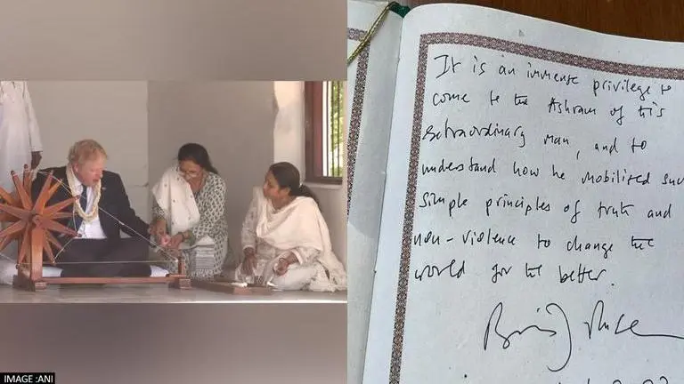 UK PM Boris Johnson says 'immense privilege' to visit Sabarmati Ashram in Gujarat Boris Johnson