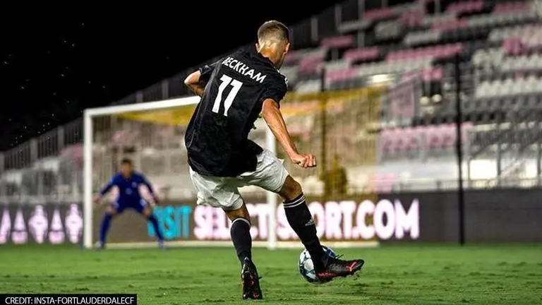 David Beckham's son Romeo makes pro football debut as Right-winger for Fort Lauderdale CF David Beckham