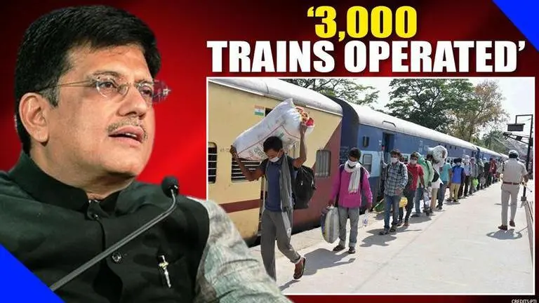 Railways operated 3,000 Shramik special trains to ferry migrants, says Piyush Goyal Railways