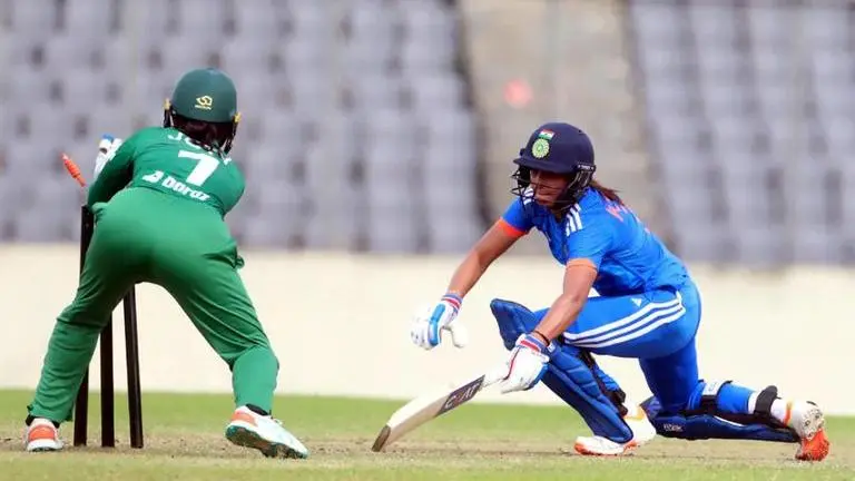 IND-W vs BAN-W: Harmanpreet Kaur's effort in vain as India lose 3rd T20I by 4 wickets