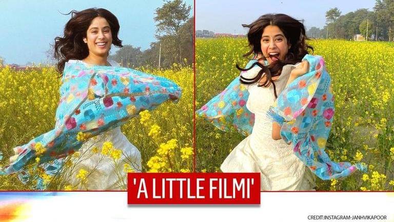 Janhvi kapoor channels her inner 'filmi' love, shares pics from 'good luck jerry' shoot