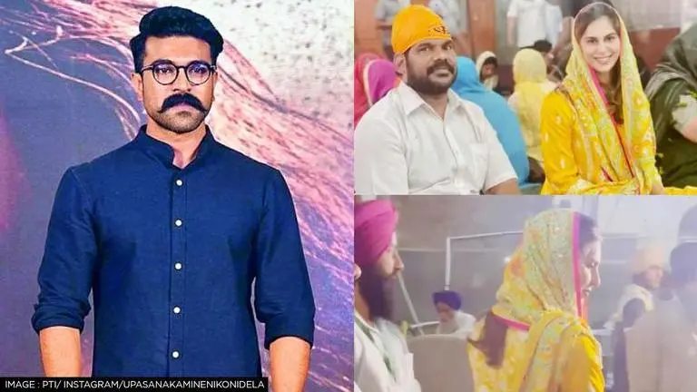 Ram Charan hosts langar seva at Golden Temple post 'RRR' success; shoots for next in state Ram Charan, Upasana Konidela, Ram Charan hosts langar seva, Ram Charan hosts langar at Golden Temple, Ram Chara shooting in Punjab