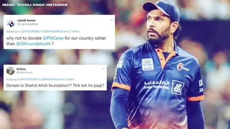 Yuvraj Singh criticised for donating to Shahid Afridi's foundation for COVID-19 relief Yuvraj Singh