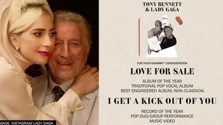 Lady Gaga reacts to 6 nominations for collab with Tony Bennett, says 'can't stop crying' Grammy 2022, Lady Gaga, Tony benett