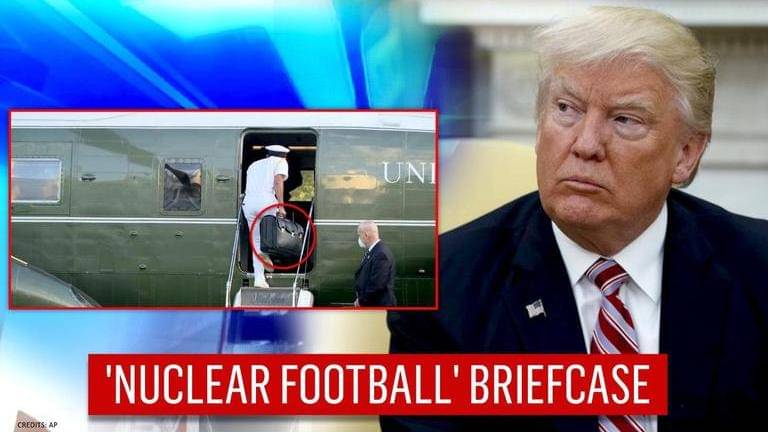 Trump's 'nuclear football' briefcase with missile launch codes at ...