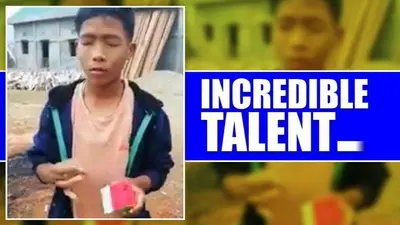 Arunachal Pradesh: Tribal boy solves rubik's cube blindly, internet lauds his skill Arunachal Pradesh